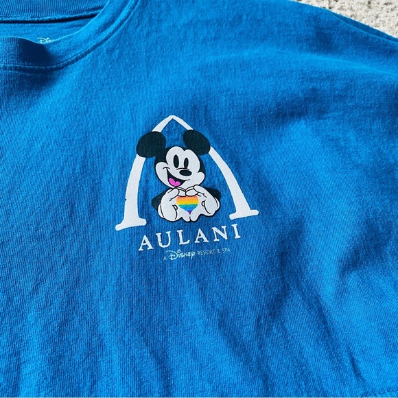 Aulani Disney aloha love spirit jersey pride collection long sleeve t shirt blue - Picture 3 of 8